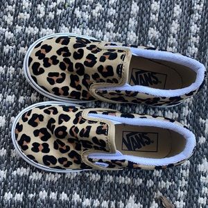 Toddler size 9 leopard print vans